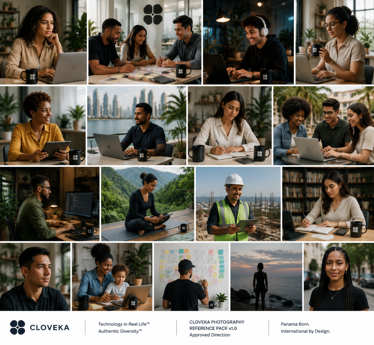 Personas colaborando, diseñando y utilizando tecnología en situaciones reales